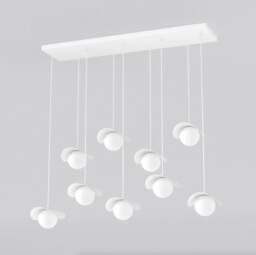 Rackhams RITUAL Pendant lamp 9 x G9 White with White Shade