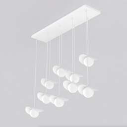 Rackhams RITUAL Pendant lamp 9 x G9 White with White Shade - thumbnail 2