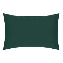 Rackhams Easycare Percale Housewife Pillowcase - Bottle Green - One Size - Bottle Green - 50% Cotton/50% Polyester - thumbnail 2