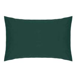 Rackhams Easycare Percale Housewife Pillowcase - Bottle Green - One Size - Bottle Green - 50% Cotton/50% Polyester - thumbnail 1