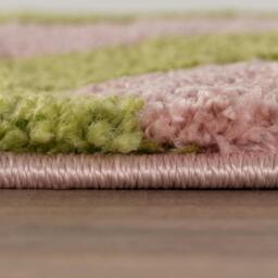 Rackhams Joli Checkered Green & Pink Rug - 120X170 cm - thumbnail 4