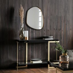 Rackhams Modern Antique Gold Pebble Metal Wall Mirror - 53cm x 41cm - Brown - thumbnail 3