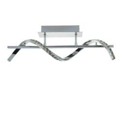 Rackhams Hyde Chrome And Crystal Semi-Flush LED Ceiling Light - thumbnail 3