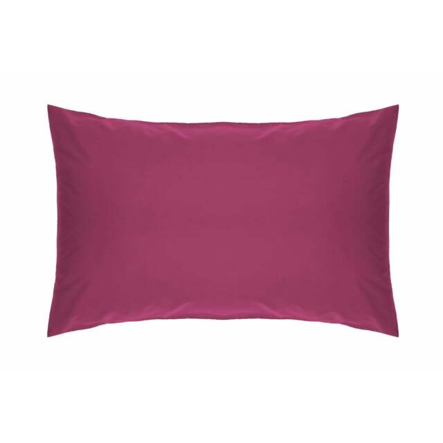 Rackhams Easycare Percale Housewife Pillowcase - Fuchsia - One Size - Fuchsia - 50% Cotton/50% Polyester - image 1