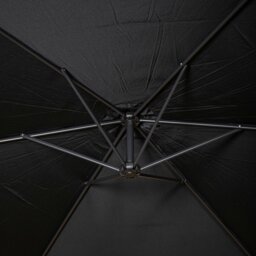 Rackhams 3m Cantilever Parasol in Black with Crank Handle for Patio Garden Banana Parasol with UV Protection Outdoor Umbrella Sun Shade - thumbnail 6