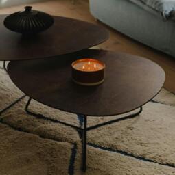 Rackhams Bergen Nesting Coffee Table Set - Slate & Gold, Multicolour - thumbnail 3