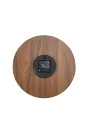 Rackhams 12-Inch Modern Luminous Wood Silent Wall Clock - Brown - thumbnail 5