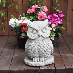 Rackhams Stone Owl small garden ornament - thumbnail 4