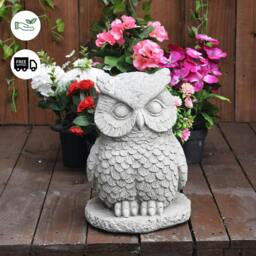 Rackhams Stone Owl small garden ornament - thumbnail 2