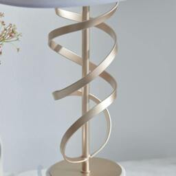 Rackhams Briar Gold And White Marble Table Lamp - thumbnail 4