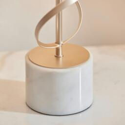 Rackhams Briar Gold And White Marble Table Lamp - thumbnail 5