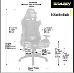 Rackhams Venom Elite Esports PC Gaming Chair with RGB - Blue - PU - thumbnail 4