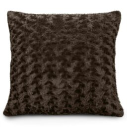 Rackhams Fur Supersoft Rose Posy Cushion - 43cm x 43cm - Gold - thumbnail 2