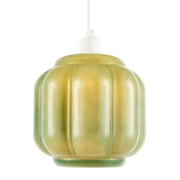 Rackhams Emerald Green Traditional Pendant Ceiling Lamp Shade with Deep Grooves - thumbnail 2