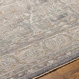 Rackhams Avant Garde-Vintage Grey Blue Beige Traditional Boho Fringe Rug - 200 x 290 cm - thumbnail 3