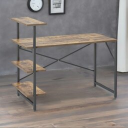 Rackhams Industrial 4 Tier Writing Desk With Steel Frame - thumbnail 4