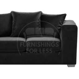 Rackhams Ella Plush Velvet Fabric 2 Seater Sofa - Grey - thumbnail 3