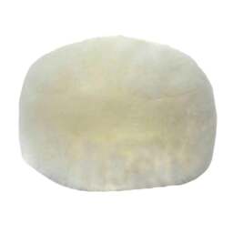 Rackhams Sheepskin Pouffe - Natural - One Size - Natural - 100% Mixed