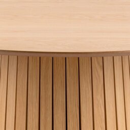 Rackhams Christo Round Dining Table in Oak - Brown - No - Brown - thumbnail 4