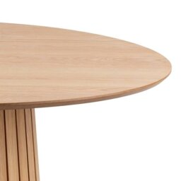 Rackhams Christo Round Dining Table in Oak - Brown - No - Brown - thumbnail 3