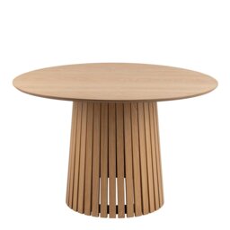 Rackhams Christo Round Dining Table in Oak - Brown - No - Brown