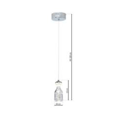 Rackhams Bottle LED Pendant Light Glass And Chrome Ultra Low Energy