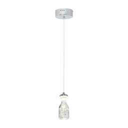 Rackhams Bottle LED Pendant Light Glass And Chrome Ultra Low Energy - thumbnail 3