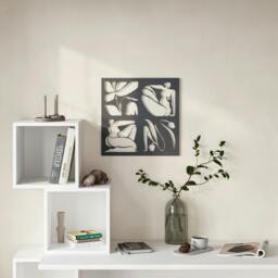 Rackhams Aitus Modern Metal Wall Art Home Decorative Ornament, Black - Metal - Black - thumbnail 1