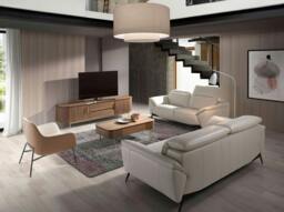 Rackhams Rectangular Coffee Table in Walnut and Gold Polished Steel 2108 - thumbnail 4