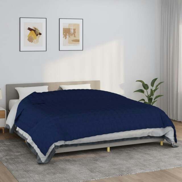 Rackhams Weighted Blanket Blue 220x260 cm 15 kg Fabric