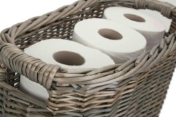 Rackhams Oval Wicker Toilet Roll Storage Holder - thumbnail 3