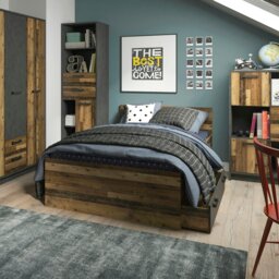 Rackhams Brooklyn Bookcase in Walnut and Dark Matera Grey - Walnut and Dark Matera Grey - Wood - 1 - thumbnail 4