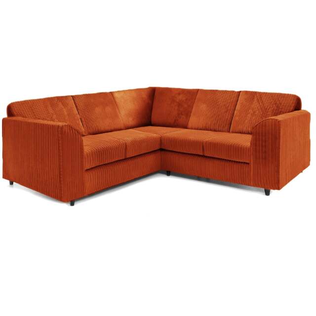 Rackhams Ferguson Full Jumbo Cord 5 Seater 2 Corner 2 Sofa Full Back - Orange - image 1