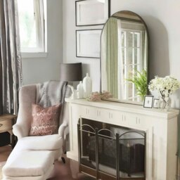 Rackhams Large Arched Aluminium Wall Mirror Black - thumbnail 4