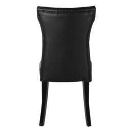 Rackhams 92cm Height Set of 2 Faux Leather Dining Chairs Buttoned High Back Side Chairs - thumbnail 4