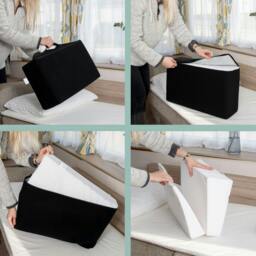 Rackhams Memory Foam Travel Folding Acid Reflux Bed Wedge - Travel Bag - With Travel Bag - Yes (+£18) Spare Cover - thumbnail 3