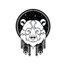 Rackhams Modern Metal Wall Art Bear Theme Home Ornament Decorative Minimalist Design Hanging Wall Sculpture, Black - Metal - Black - thumbnail 1