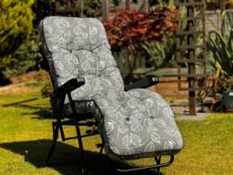 Rackhams Deluxe Garden Relaxer - Aspen Grey - Multi-Position Reclining Chair - thumbnail 5