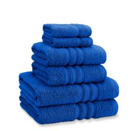 Rackhams Zero Twist Cotton 6 Piece Towel Bale Set Cobalt Blue - 6 Piece Towel Set - Cobalt Blue