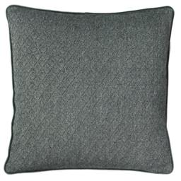 Rackhams Blenheim Geometric Cushion Cover - Grey - One Size - Grey - 65% Viscose/25% Polyester/10% Linen - thumbnail 1