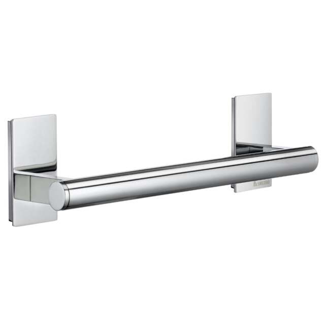 Rackhams Polished Chrome Grab Bar 25cm Toilet Handle or Bath Shower Safety Hand Rail for Elderly, Disabled, Seniors Mobility Aid