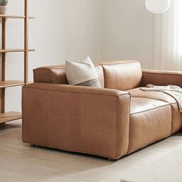 Rackhams Lucian Four Seater Coner Sofa, Modular Sofa, Real Leather - thumbnail 4
