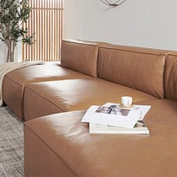 Rackhams Lucian Four Seater Coner Sofa, Modular Sofa, Real Leather - thumbnail 6