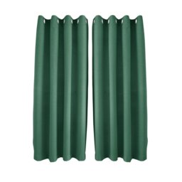 Rackhams Emerald Green Linen Blackout Eyelet Curtains - 46x54 Inch Drop - Pair
