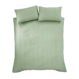 Rackhams Heatset Wave Mint Green Duvet Cover Set - Super King - thumbnail 3