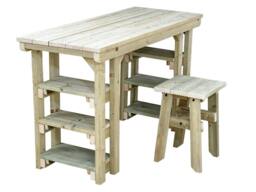 Rackhams Garden potting table, multi purpose workbench (150cm + chair)
