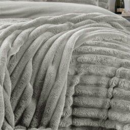 Rackhams Big Cord Teddy Silver Duvet Cover Set - King - thumbnail 2