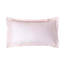 Rackhams Silky 330 TC Egyptian Cotton Satin Stripe Oxford Pillowcase, King Size - Pink - thumbnail 1