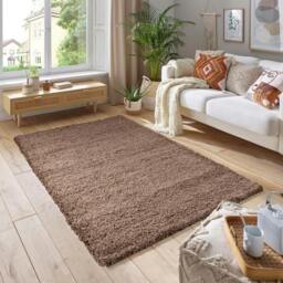 Rackhams Shaggy Rug - Dark Beige - 160cm x 230cm (5.2ft x 7.5ft) - thumbnail 1