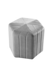 Rackhams Sarina Velvet Ottoman Footstool - Grey - thumbnail 6
